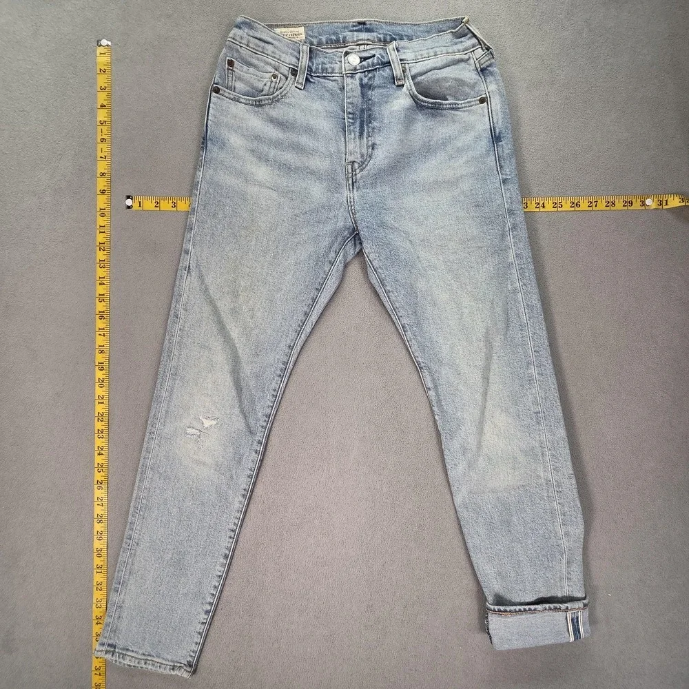Levis 512 Jeans‎ Mens Selvedge Blue Light Wash Slim Tapered Fits 26x27